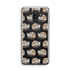 CaseCompany Slapende poes: Samsung Galaxy J8 (2018) Transparant Hoesje