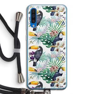 CaseCompany Tukans: Samsung Galaxy A50 Transparant Hoesje met koord