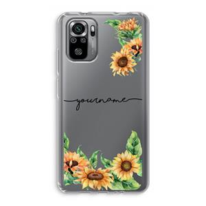 CaseCompany Zonnebloemen: Xiaomi Redmi Note 10S Transparant Hoesje