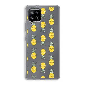 CaseCompany Ananas: Samsung Galaxy A42 5G Transparant Hoesje