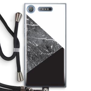 CaseCompany Combinatie marmer: Sony Xperia XZ1 Transparant Hoesje met koord