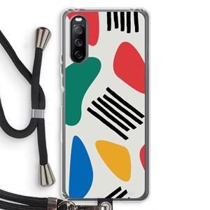 CaseCompany Illustratieve pop 1: Sony Sony Xperia 10 III Transparant Hoesje met koord