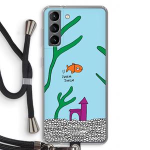CaseCompany Aquarium: Samsung Galaxy S21 Transparant Hoesje met koord