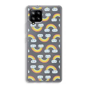 CaseCompany Regenboog: Samsung Galaxy A42 5G Transparant Hoesje