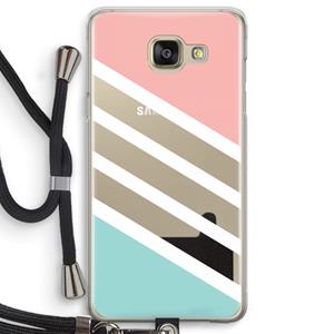CaseCompany Strepen pastel: Samsung Galaxy A5 (2016) Transparant Hoesje met koord