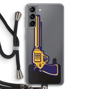 CaseCompany Pew Pew Pew: Samsung Galaxy S21 Transparant Hoesje met koord