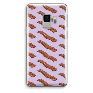 CaseCompany Bacon to my eggs #2: Samsung Galaxy S9 Transparant Hoesje