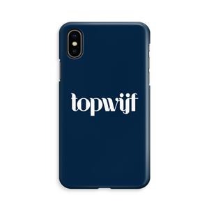 CaseCompany Topwijf Navy: iPhone Xs Volledig Geprint Hoesje