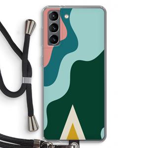CaseCompany Noor B: Samsung Galaxy S21 Transparant Hoesje met koord