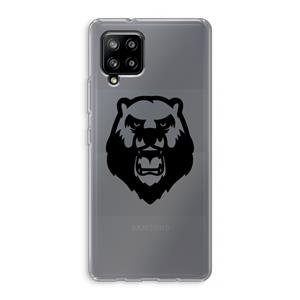 CaseCompany Angry Bear (black): Samsung Galaxy A42 5G Transparant Hoesje