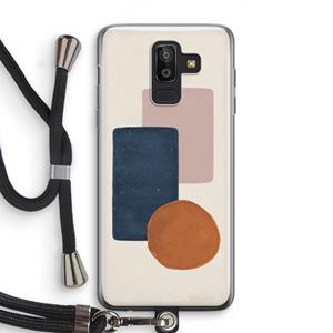 CaseCompany Geo #3: Samsung Galaxy J8 (2018) Transparant Hoesje met koord