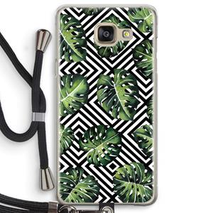 CaseCompany Geometrische jungle: Samsung Galaxy A5 (2016) Transparant Hoesje met koord