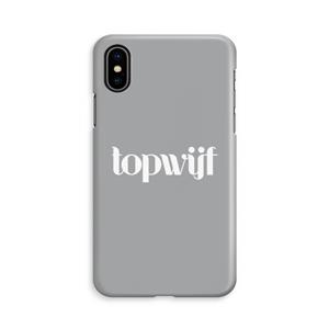 CaseCompany Topwijf Grijs Wit: iPhone Xs Volledig Geprint Hoesje