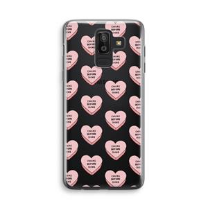 CaseCompany Chicks before dicks: Samsung Galaxy J8 (2018) Transparant Hoesje