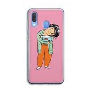 CaseCompany Visknuffel: Samsung Galaxy A40 Transparant Hoesje
