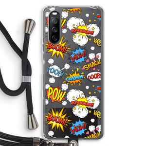 CaseCompany Pow Smack: Sony Sony Xperia 10 III Transparant Hoesje met koord