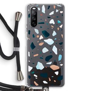 CaseCompany Terrazzo N°13: Sony Sony Xperia 10 III Transparant Hoesje met koord