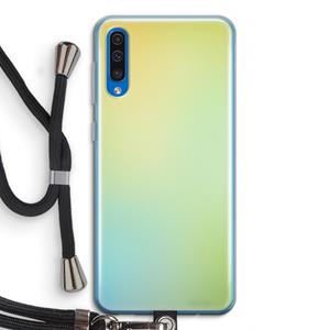 CaseCompany Minty mist pastel: Samsung Galaxy A50 Transparant Hoesje met koord