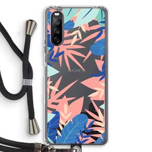 CaseCompany Tropisch: Sony Sony Xperia 10 III Transparant Hoesje met koord