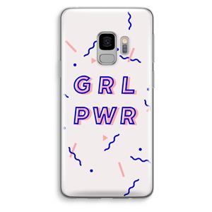CaseCompany GRL PWR: Samsung Galaxy S9 Transparant Hoesje