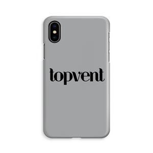 CaseCompany Topvent Grijs Zwart: iPhone Xs Volledig Geprint Hoesje