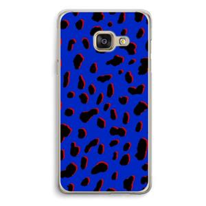 CaseCompany Blue Leopard: Samsung A3 (2017) Transparant Hoesje