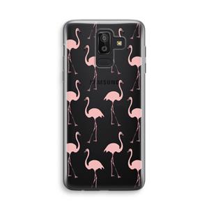 CaseCompany Anything Flamingoes: Samsung Galaxy J8 (2018) Transparant Hoesje