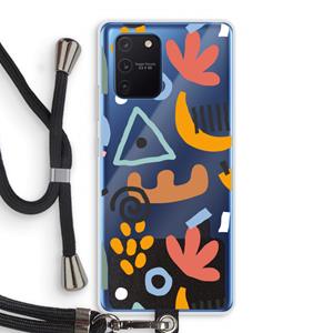 CaseCompany Abstract: Samsung Galaxy Note 10 Lite Transparant Hoesje met koord