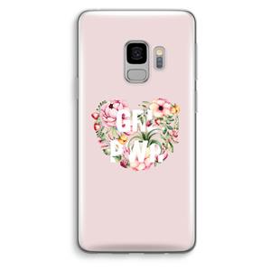 CaseCompany GRL PWR Flower: Samsung Galaxy S9 Transparant Hoesje