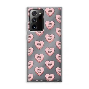 CaseCompany Chicks before dicks: Samsung Galaxy Note 20 Ultra / Note 20 Ultra 5G Transparant Hoesje