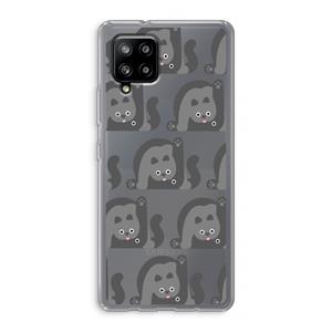 CaseCompany Cats: Samsung Galaxy A42 5G Transparant Hoesje