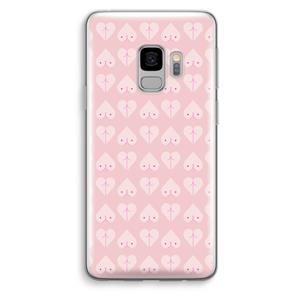 CaseCompany Ass 'n Titties: Samsung Galaxy S9 Transparant Hoesje