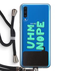 CaseCompany UHM, NOPE.: Samsung Galaxy A50 Transparant Hoesje met koord