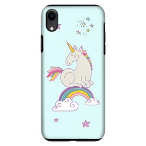CaseCompany Regenboog eenhoorn: iPhone XR Tough Case