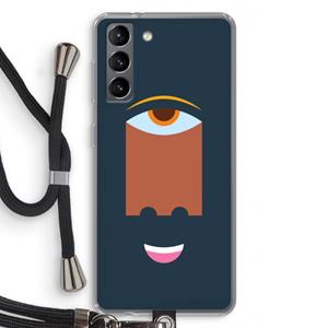 CaseCompany Mono M: Samsung Galaxy S21 Transparant Hoesje met koord