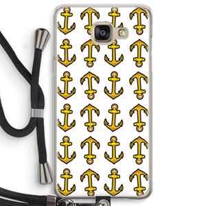 CaseCompany Musketon Anchor: Samsung Galaxy A5 (2016) Transparant Hoesje met koord