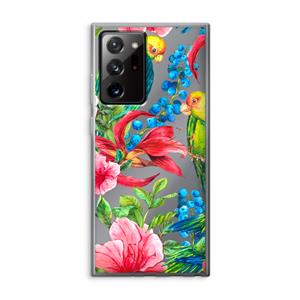 CaseCompany Papegaaien: Samsung Galaxy Note 20 Ultra / Note 20 Ultra 5G Transparant Hoesje