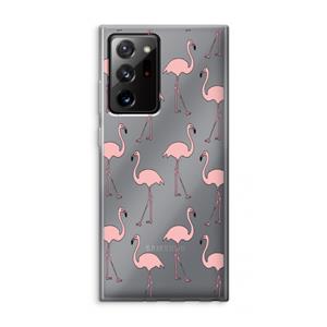 CaseCompany Anything Flamingoes: Samsung Galaxy Note 20 Ultra / Note 20 Ultra 5G Transparant Hoesje