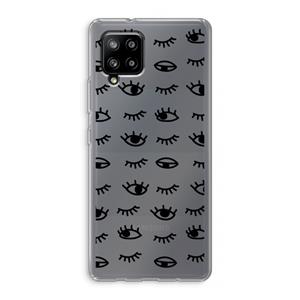 CaseCompany Eye pattern #2: Samsung Galaxy A42 5G Transparant Hoesje