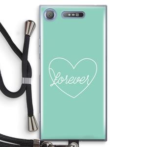 CaseCompany Forever heart pastel: Sony Xperia XZ1 Transparant Hoesje met koord