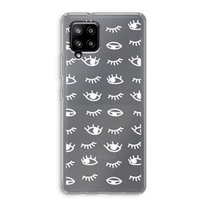 CaseCompany Eye pattern #3: Samsung Galaxy A42 5G Transparant Hoesje