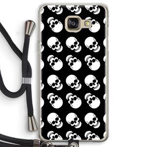 CaseCompany Musketon Skulls: Samsung Galaxy A5 (2016) Transparant Hoesje met koord