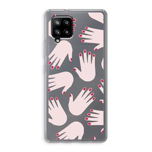 CaseCompany Hands pink: Samsung Galaxy A42 5G Transparant Hoesje