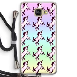 CaseCompany Musketon Unicorn: Samsung Galaxy A5 (2016) Transparant Hoesje met koord