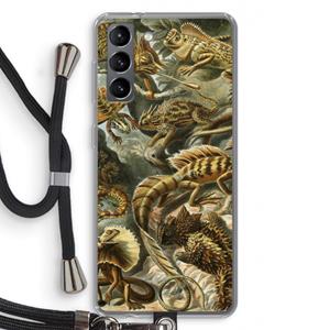 CaseCompany Haeckel Lacertilia: Samsung Galaxy S21 Transparant Hoesje met koord