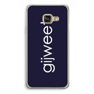 CaseCompany Gijweet: Samsung A3 (2017) Transparant Hoesje