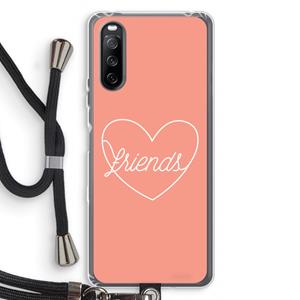CaseCompany Friends heart: Sony Sony Xperia 10 III Transparant Hoesje met koord