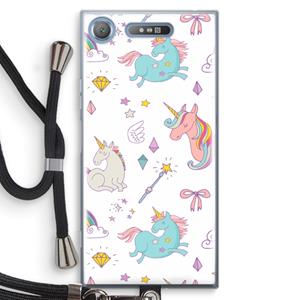 CaseCompany Fantasiewereld: Sony Xperia XZ1 Transparant Hoesje met koord