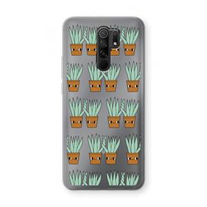 CaseCompany Sansevieria: Xiaomi Redmi 9 Transparant Hoesje