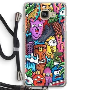 CaseCompany Vexx Mixtape: Samsung Galaxy A5 (2016) Transparant Hoesje met koord